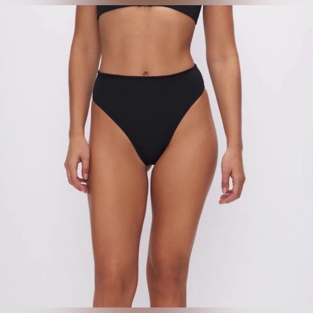 Good American Scuba High Leg Cheeky Swim Bottoms New With Tags